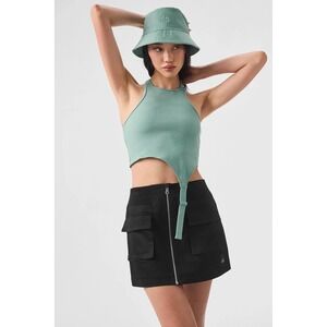 Alo Yoga  Alosoft Ribbed Revelation Tank Size Small Botanical‎ Green.